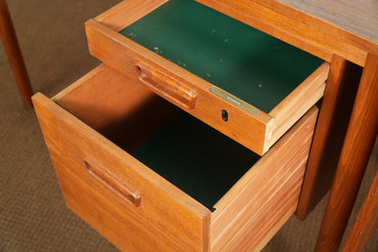 Danish Teak Mid Century Sliding Top Desk by Skodborg Mobelfabrik