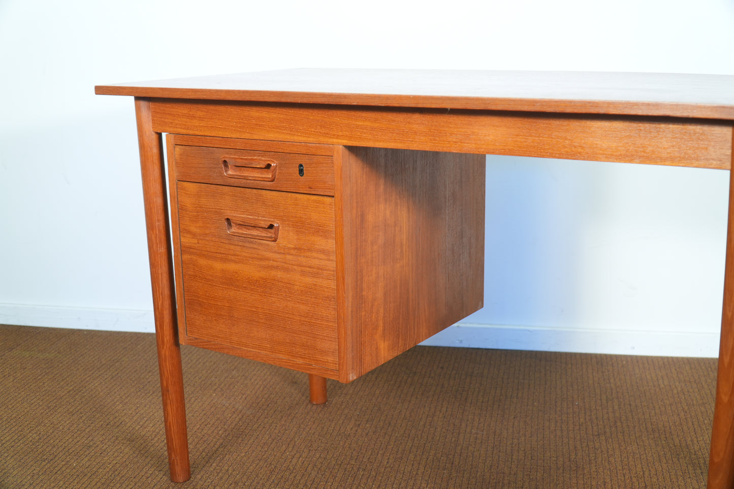 Danish Teak Mid Century Sliding Top Desk by Skodborg Mobelfabrik