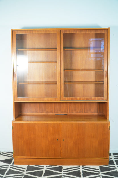 Danish Teak Buffet and Hutch Vitrine by Poul Hundevad