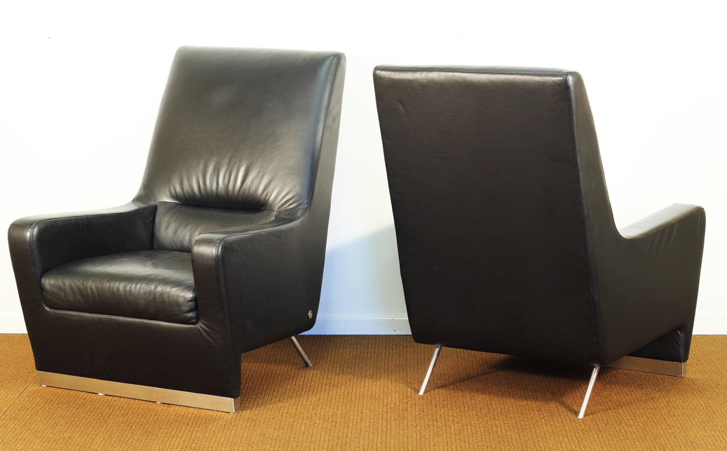 Pair American Leather "Niagra" Chairs