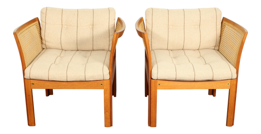 1960s Danish Teak Plexus Lounge Chairs by Illum Wikkelsø for CFC Silkeborg - a Pair