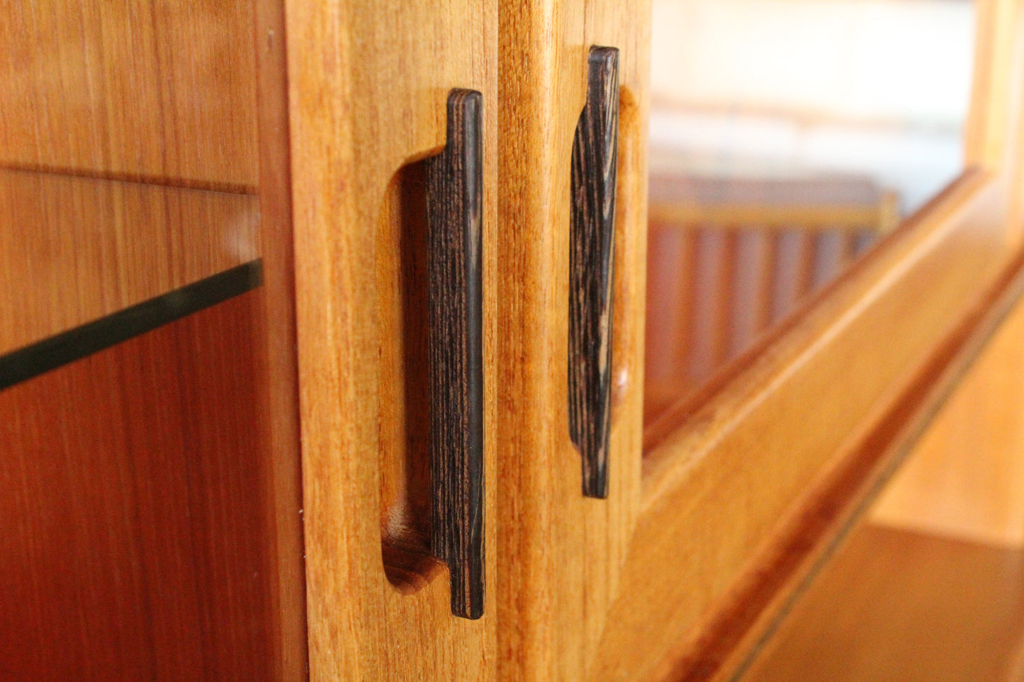 Danish Teak & Rosewood Credenza With Lighted Hutch