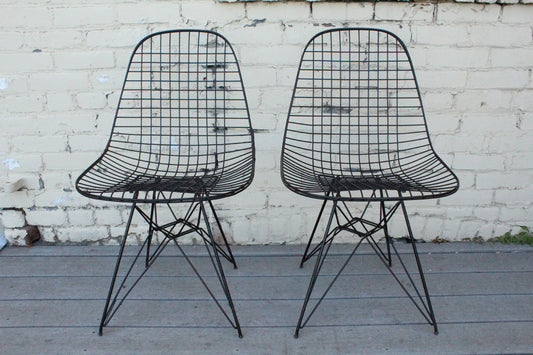 Eames DKR Wire Chairs - Pair