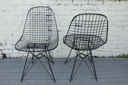 Eames DKR Wire Chairs - Pair