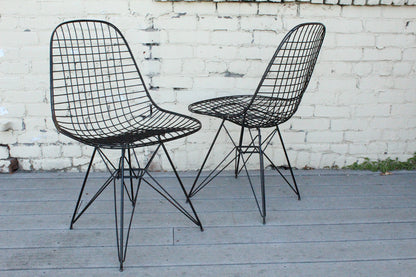 Eames DKR Wire Chairs - Pair