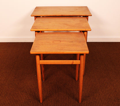 Swedish Teak Nesting Tables - Set of 3