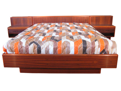 Rosewood Queen Platform Bed w/ Nightstands