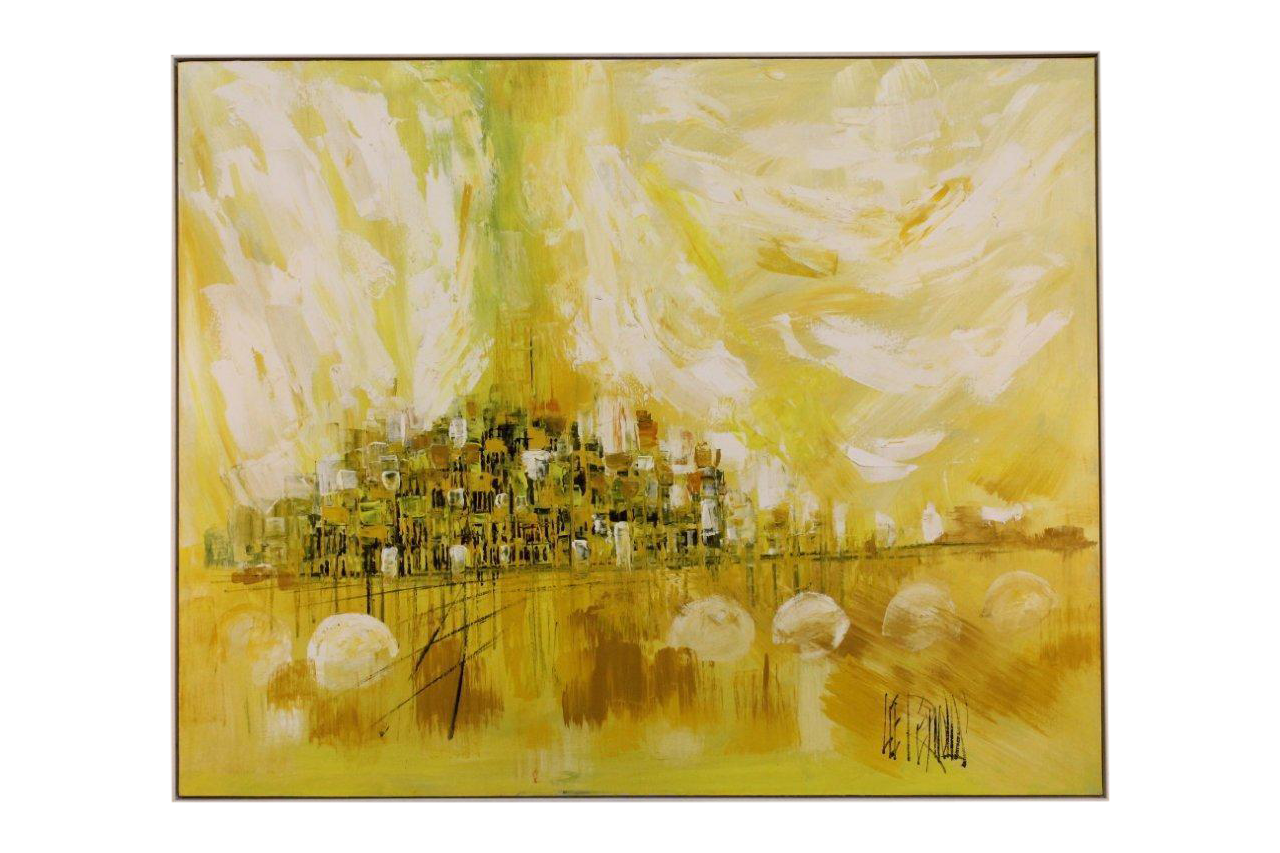 Lee Reynolds Abstract Cityscape Van Guard Painting