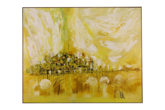 Lee Reynolds Abstract Cityscape Van Guard Painting